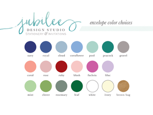 a sample of the color choices for the jumblee design studio