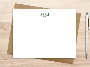 Personalized Notecard Set - Bold, Traditional Monogram