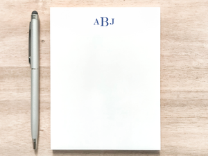 Personalized Notepad - Bold, Traditional Monogram Design