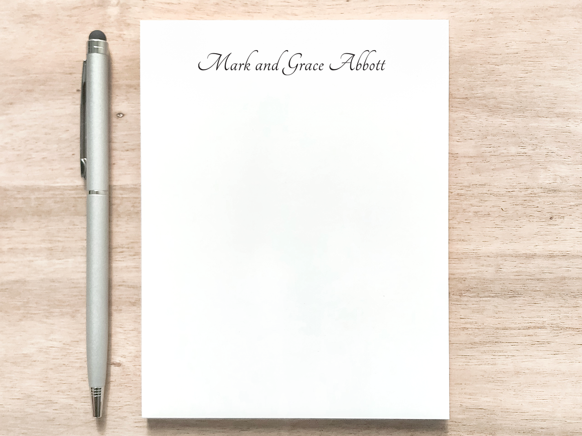 Personalized Notepad - Calligraphy Name Design, Small