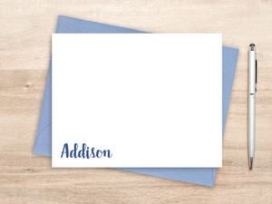 Personalized Notecard Set - Corner Script