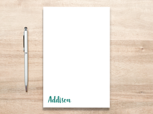 Personalized Large Notepad - Modern Cursive Name