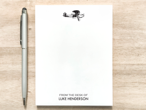 Personalized Notepad - Vintage Airplane Design