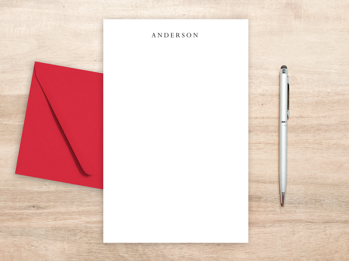 Personalized Letterhead - Professional All-Caps Name