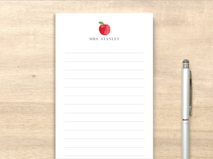 Personalized Lined List Notepad - Apple Design