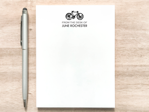 Personalized Notepad - Vintage Bicycle Design