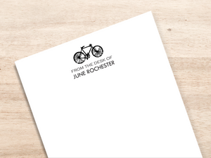 Personalized Notepad - Vintage Bicycle Design