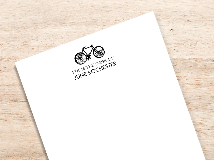 Personalized Notepad - Vintage Bicycle Design