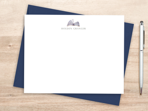 Personalized Notecard Set - Book Design