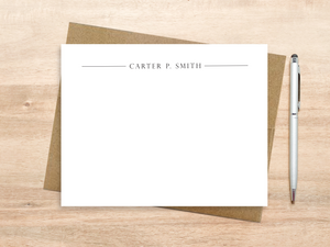 Personalized Notecard Set - Professional Split Line