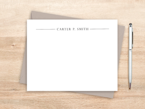 Personalized Notecard Set - Professional Split Line