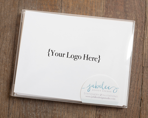 Personalized Folded Stationery - Printed with Your Logo