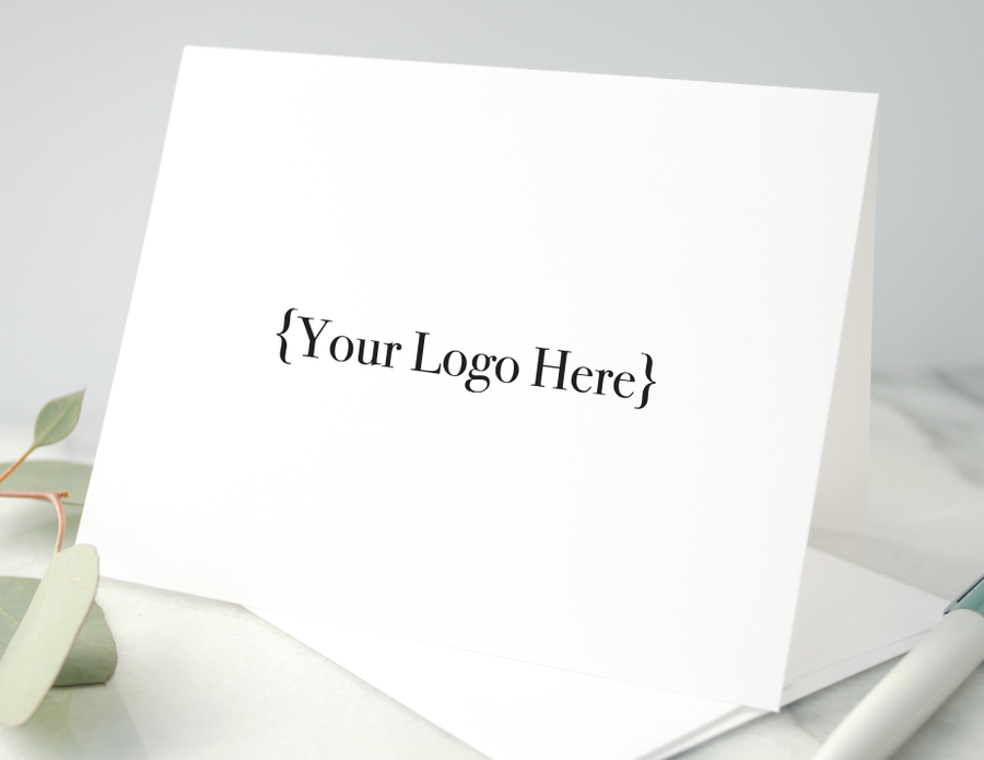 Personalized Folded Stationery - Printed with Your Logo