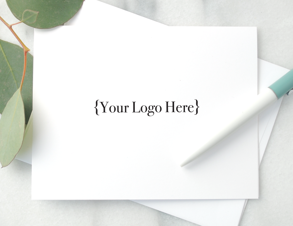 Personalized Folded Stationery - Printed with Your Logo