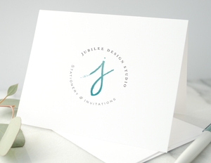 Personalized Folded Stationery - Printed with Your Logo