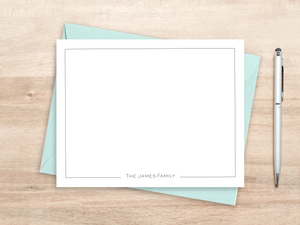 Personalized Notecard Set - Thin Border