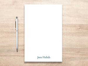 Personalized Large Notepad - Simple Script Name at Bottom