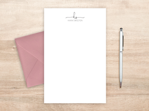 Personalized Letterhead - Script Initials and Name