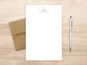 Personalized Letterhead - Script Initials and Name