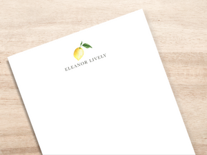 Personalized Large Notepad - Lemon Design