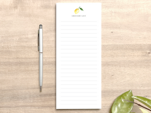 Personalized Lined List Notepad - Lemon Design