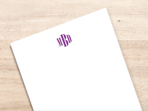 Personalized Notepad - Narrow, Modern Monogram, Small