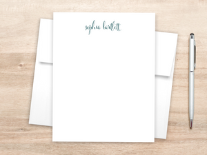 Personalized Notecard Set - Slim Handwritten Script Name