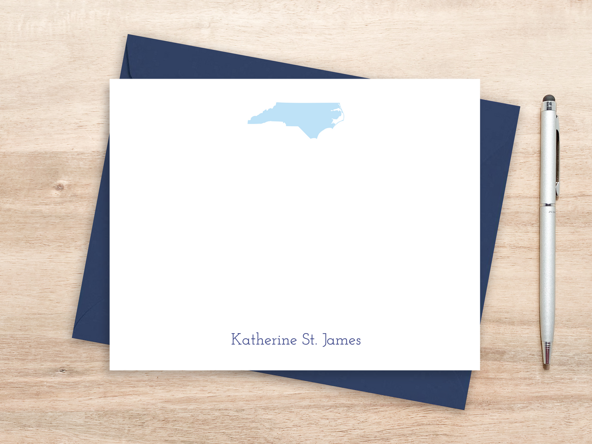 Personalized Notecards - Custom State Map Stationery