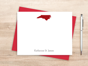 Personalized Notecards - Custom State Map Stationery