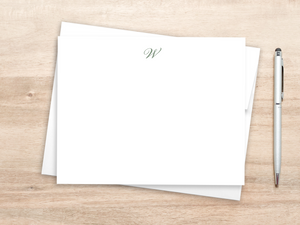 Personalized Notecard Set - Single Script Initial