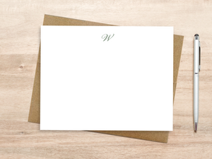 Personalized Notecard Set - Single Script Initial