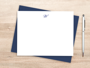 Personalized Notecard Set - Single Script Initial