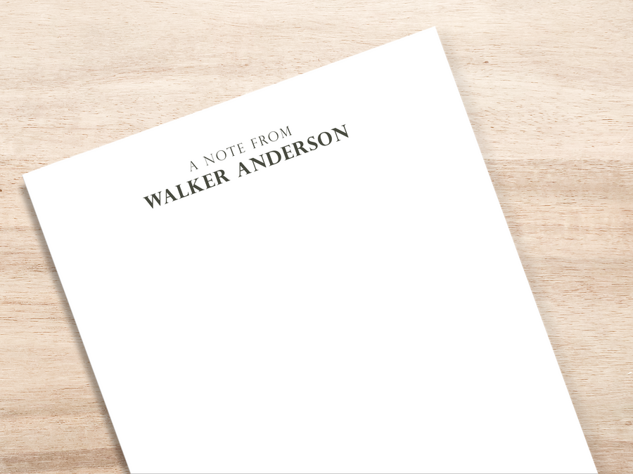 Personalized Large Notepad - Professional Name and Lines