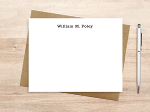 Personalized Notecard Set - Bold Name