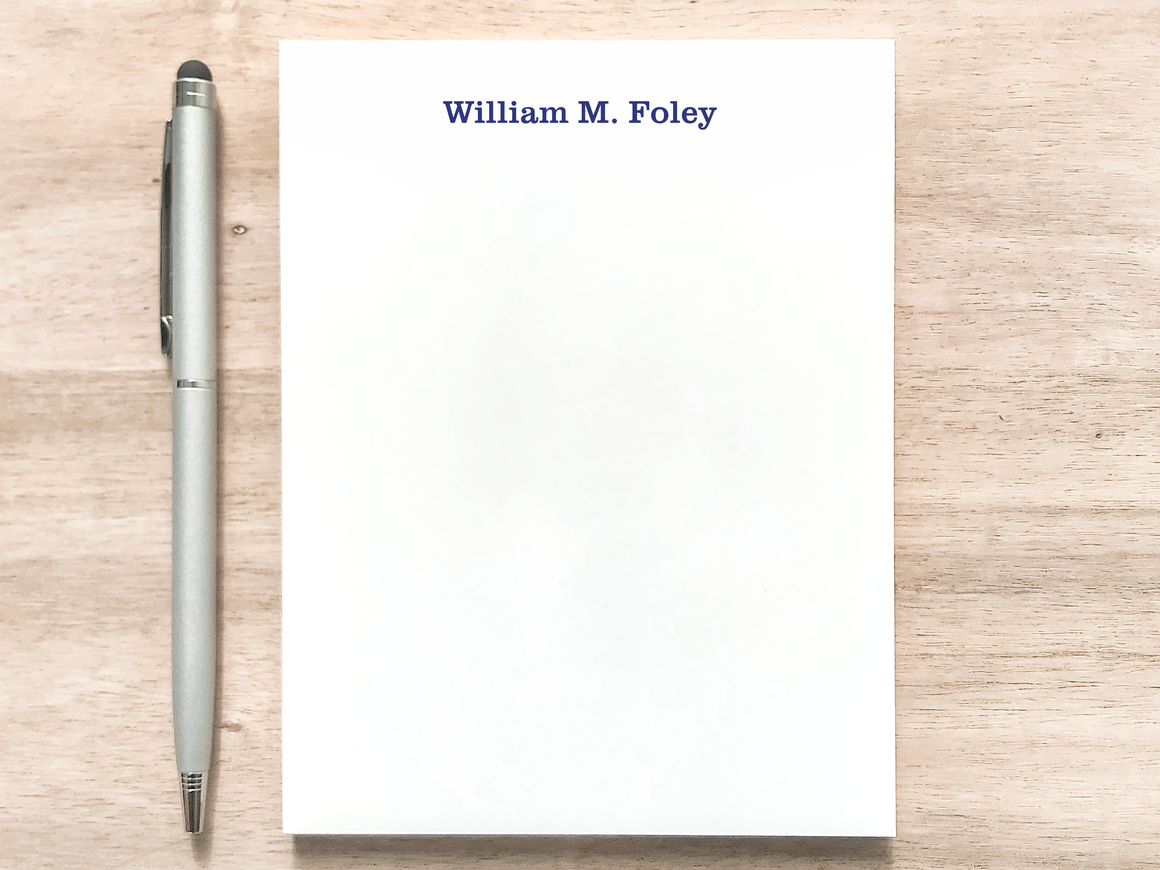 Personalized Notepad - Bold Name Design