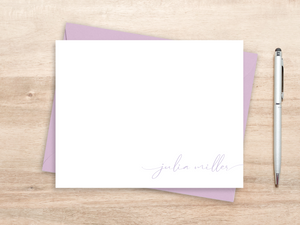 Personalized Notecard Set - Script Name Signature