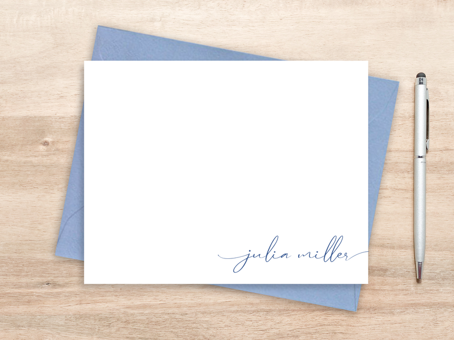 Personalized Notecard Set - Script Name Signature