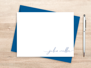 Personalized Notecard Set - Script Name Signature