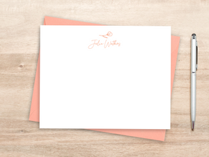 Personalized Notecards - Modern Flower