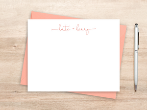 Personalized Notecard Set - Couple Script