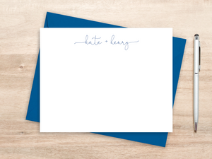 Personalized Notecard Set - Couple Script