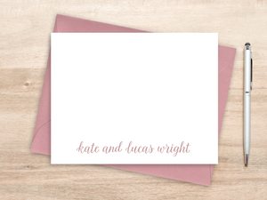 Personalized Notecard Set - Bottom Brush Script Names