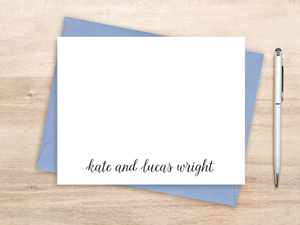 Personalized Notecard Set - Bottom Brush Script Names