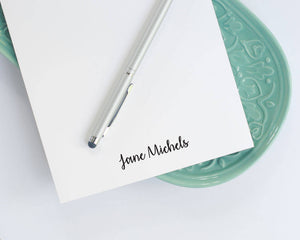 Personalized Large Notepad - Simple Script Name at Bottom