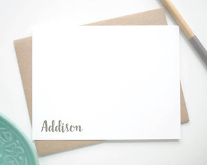 Personalized Notecard Set - Corner Script