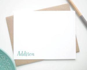 Personalized Notecard Set - Corner Script