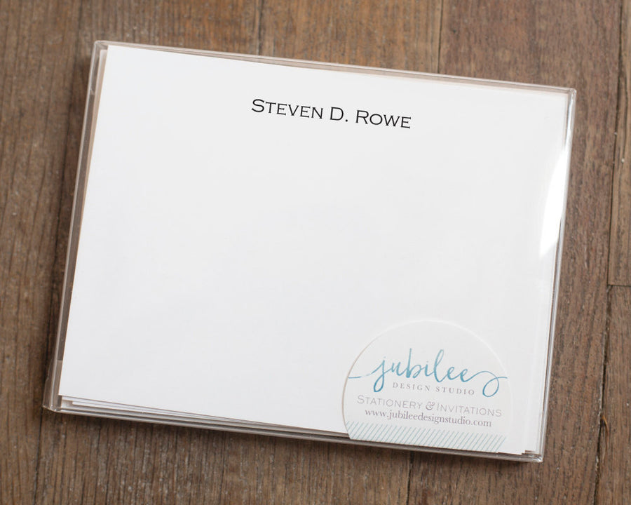 Personalized Notecard Set - Professional Small-Caps Name