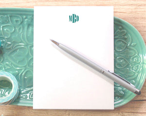 Personalized Notepad - Narrow, Modern Monogram, Small