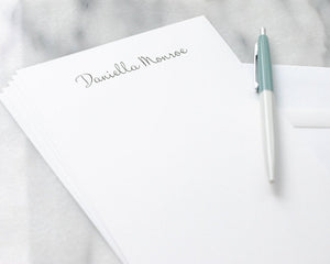 Personalized Letterhead - Fine, Elegant Script Name