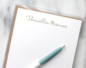 Personalized Letterhead - Fine, Elegant Script Name